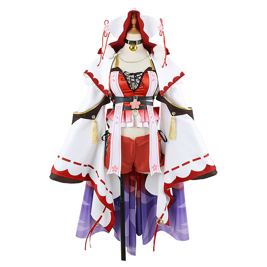 ホロライブ さくらみこ コスプレ ハロウィン 巫女 新衣装 戦闘服
