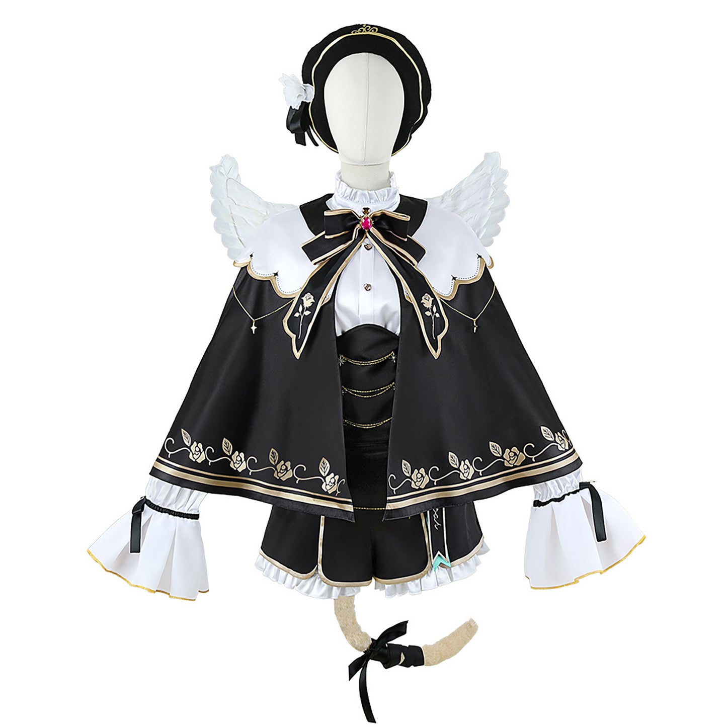 ぶいすぽっ!胡桃のあ コスプレ 衣装 VTuber 天使コスチューム ブラック