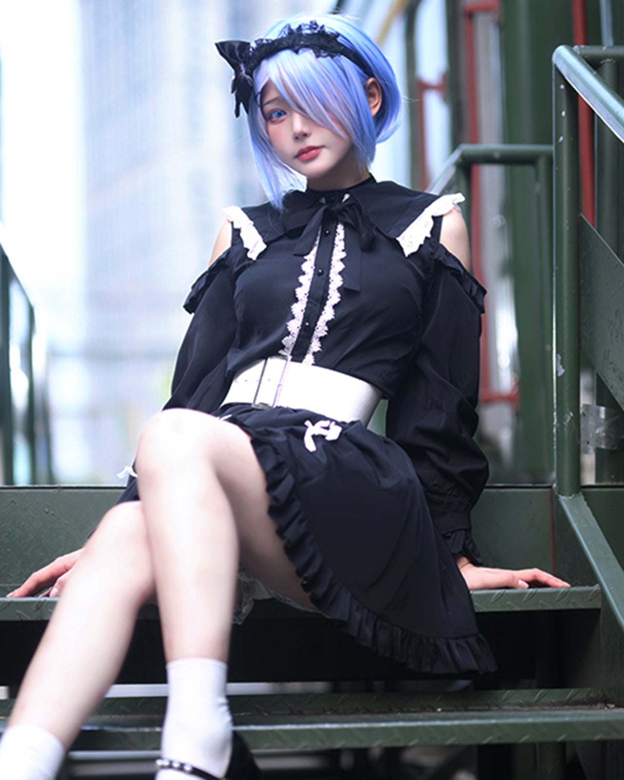 Re:ゼロから始める異世界生活 レム コスプレ ハロウィン アニメ 地雷系 メイド 服 コスプレ 衣装