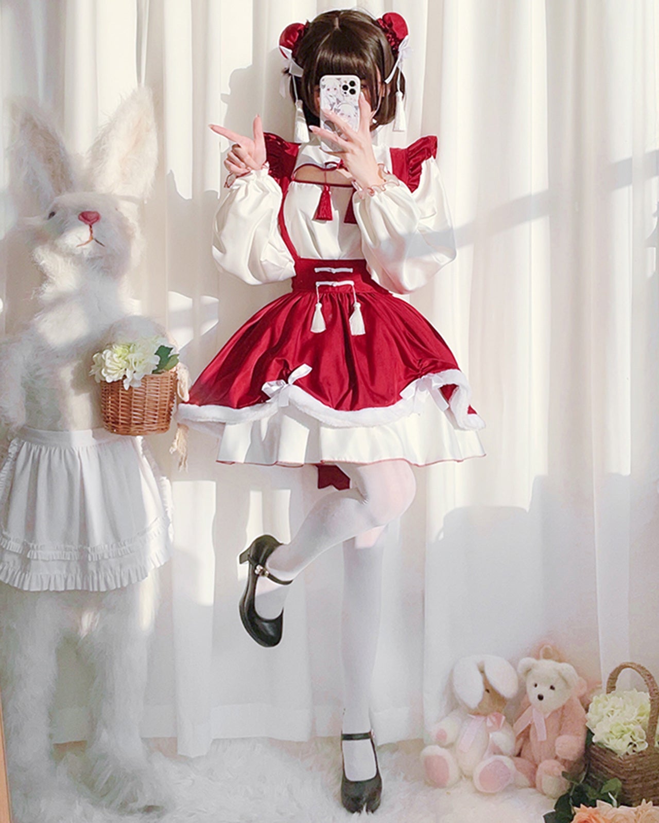 華ロリ ロリータ ワンピース コスプレ チャイナ