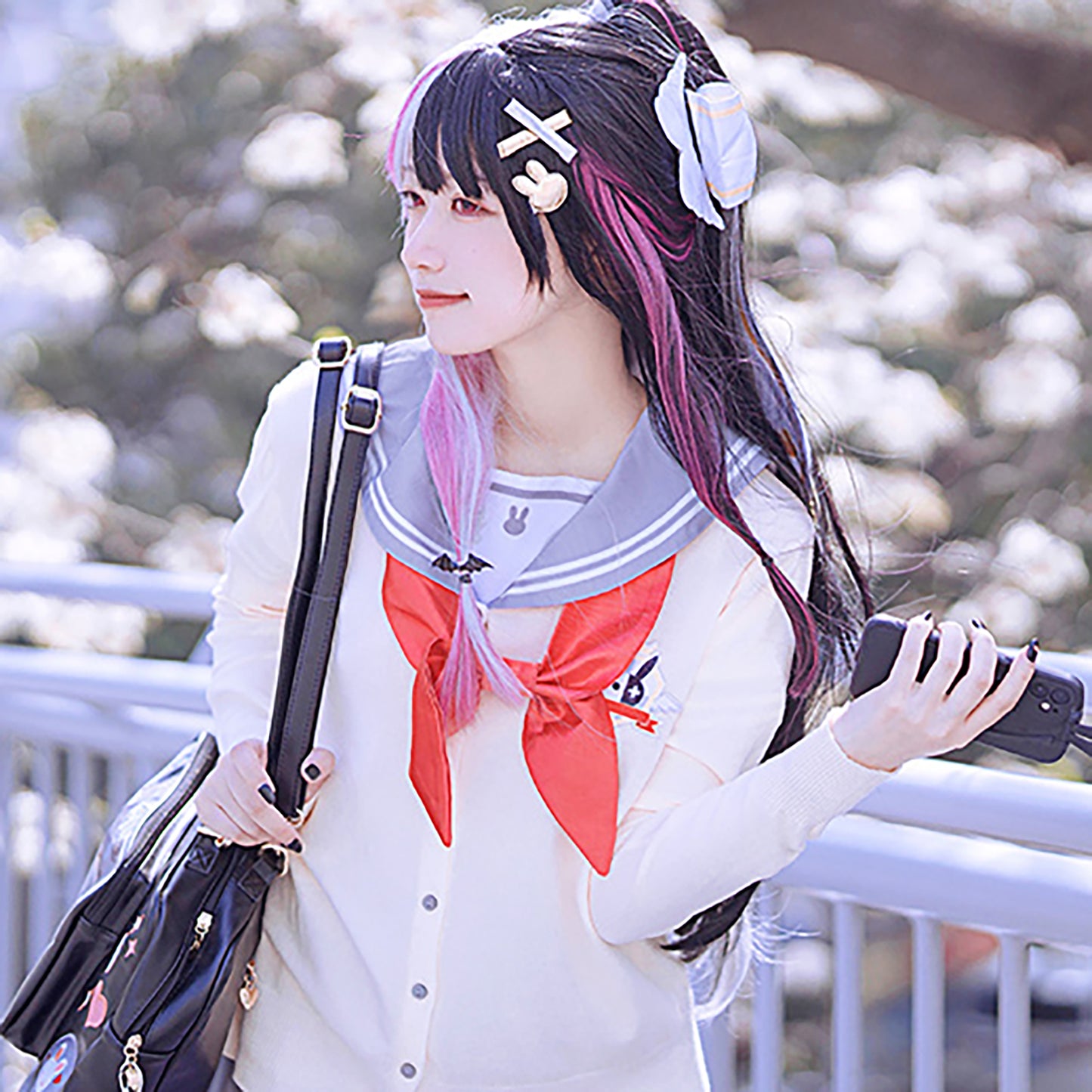 にじさんじ 夜見れな コスプレ 衣装 制服 セーラー服 カーディガンセット 学生服
