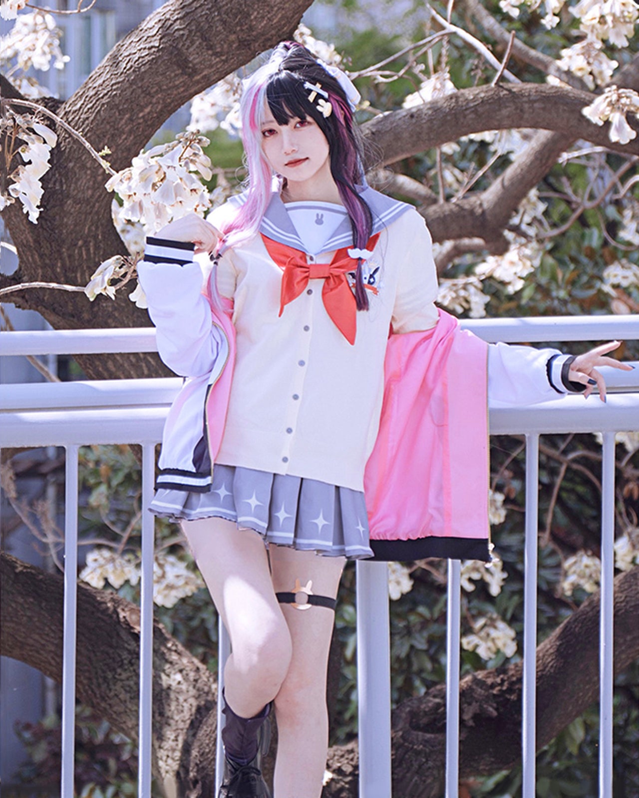 にじさんじ 夜見れな コスプレ 衣装 制服 セーラー服 カーディガンセット 学生服
