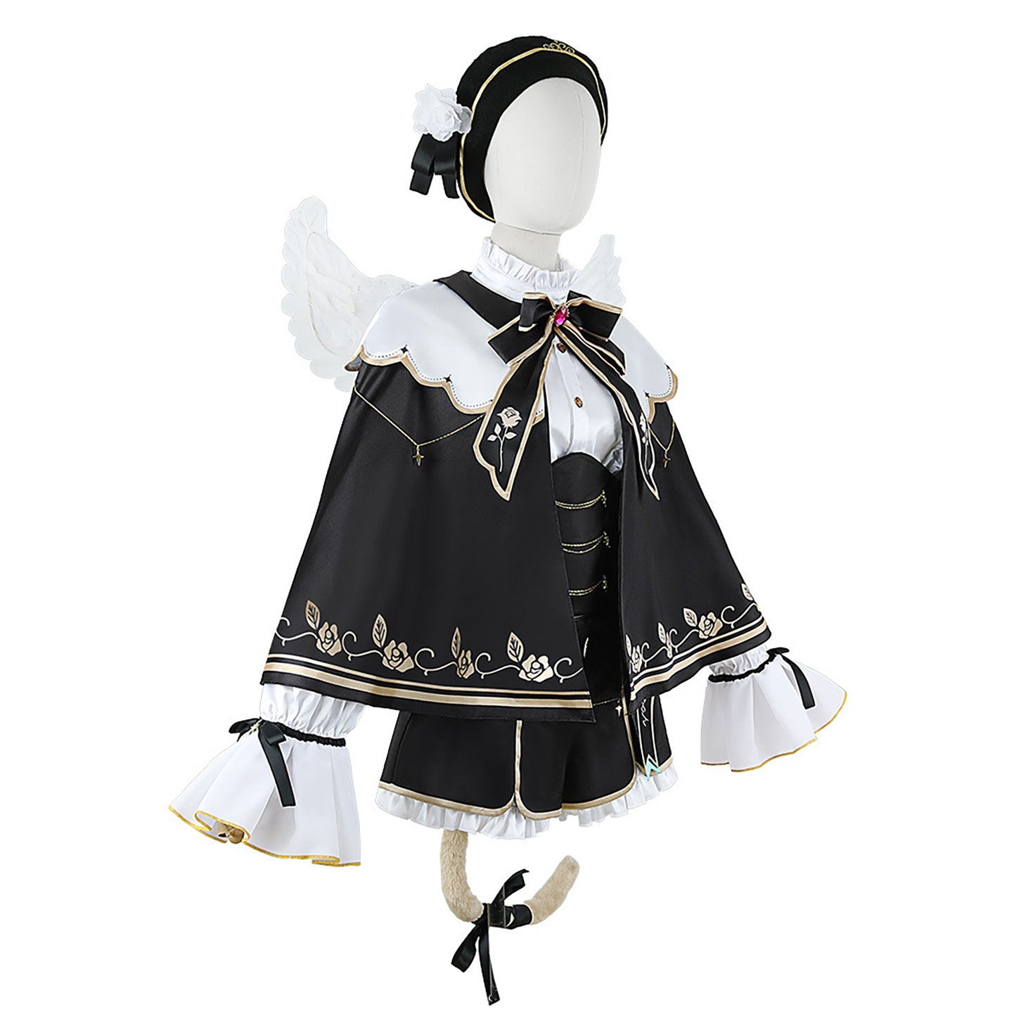 ぶいすぽっ!胡桃のあ コスプレ 衣装 VTuber 天使コスチューム ブラック