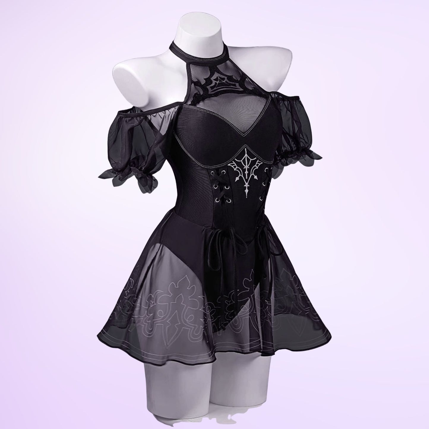 NieR:Automata ニーアオートマタ 2B コスプレ 水着 パフスリーブ