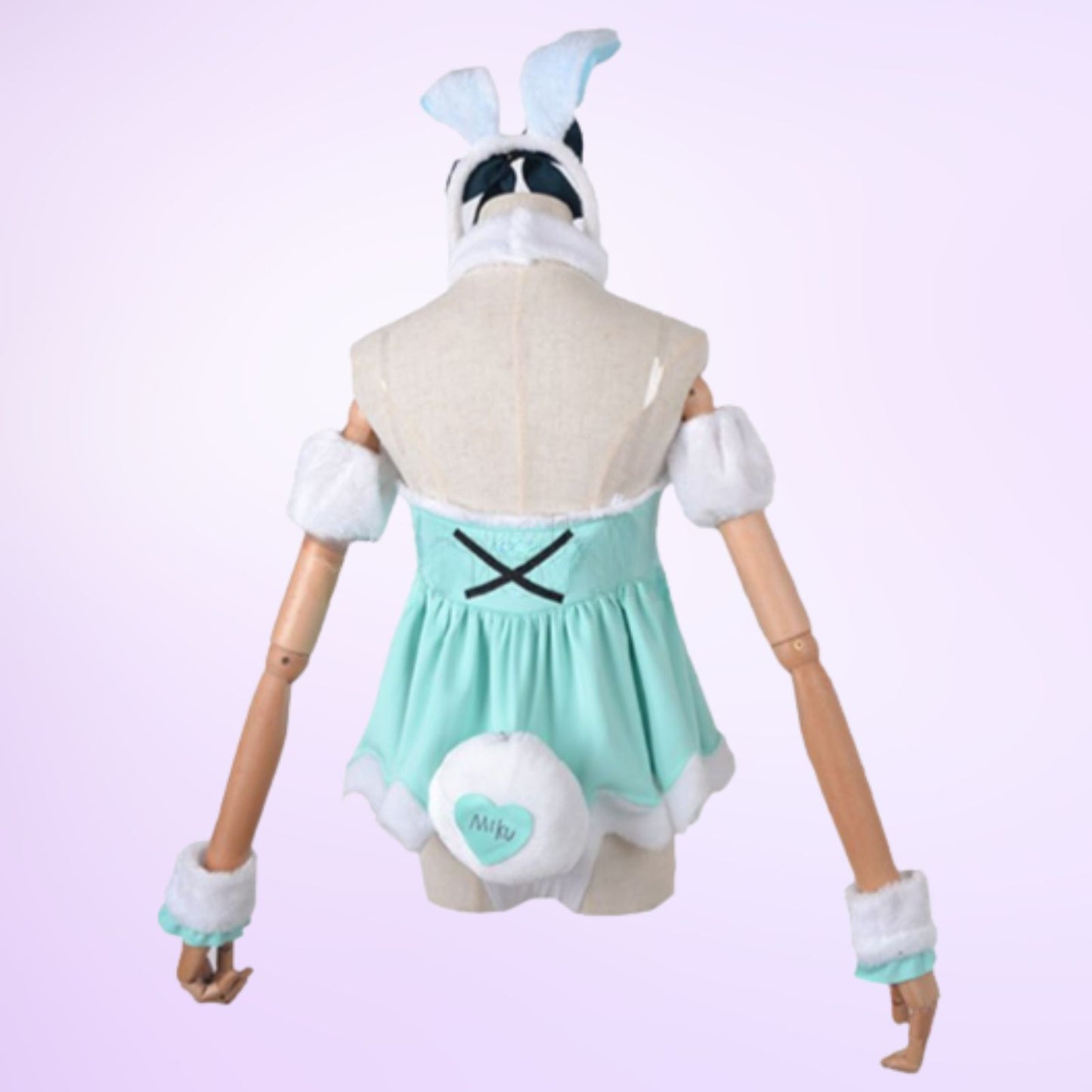 ウィッグ付き 初音ミク コスプレ ハロウィン バニーガール 白うさぎ