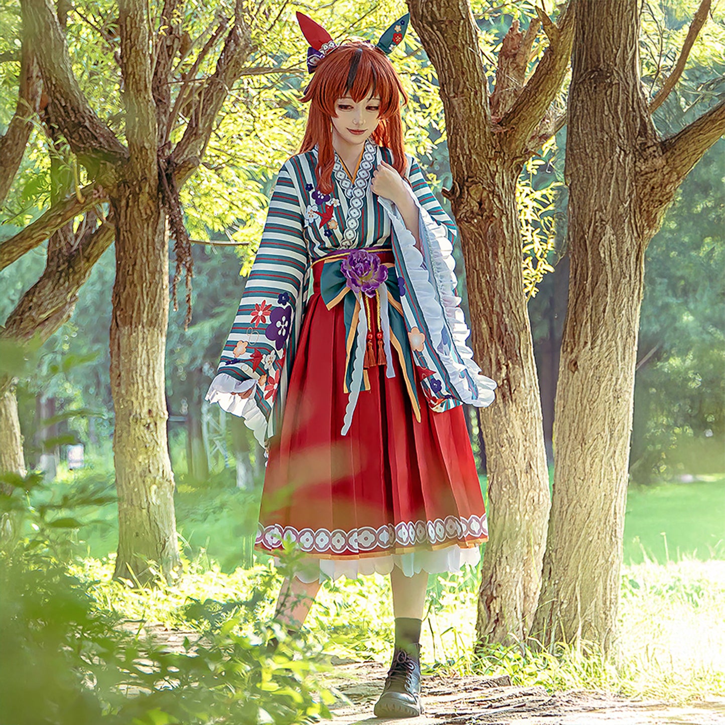 ウマ娘 ナイスネイチャ コスプレ ハロウィン アニメ 袴 振袖
