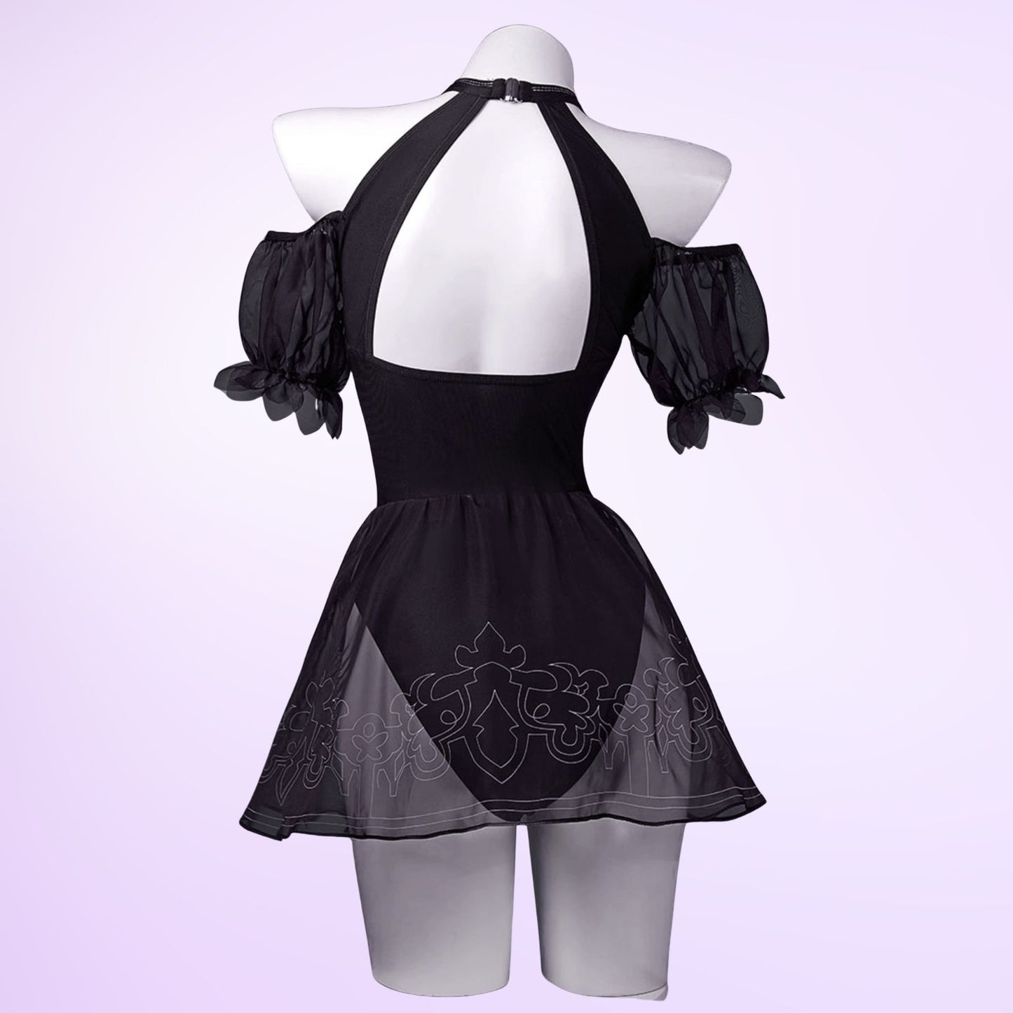 NieR:Automata 2B コスプレ 水着 パフスリーブ 背中デザイン