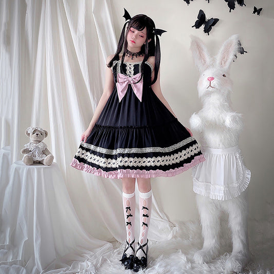 ハロウィン コスプレ 仮装 ワンピース 小悪魔 リボン ブラック