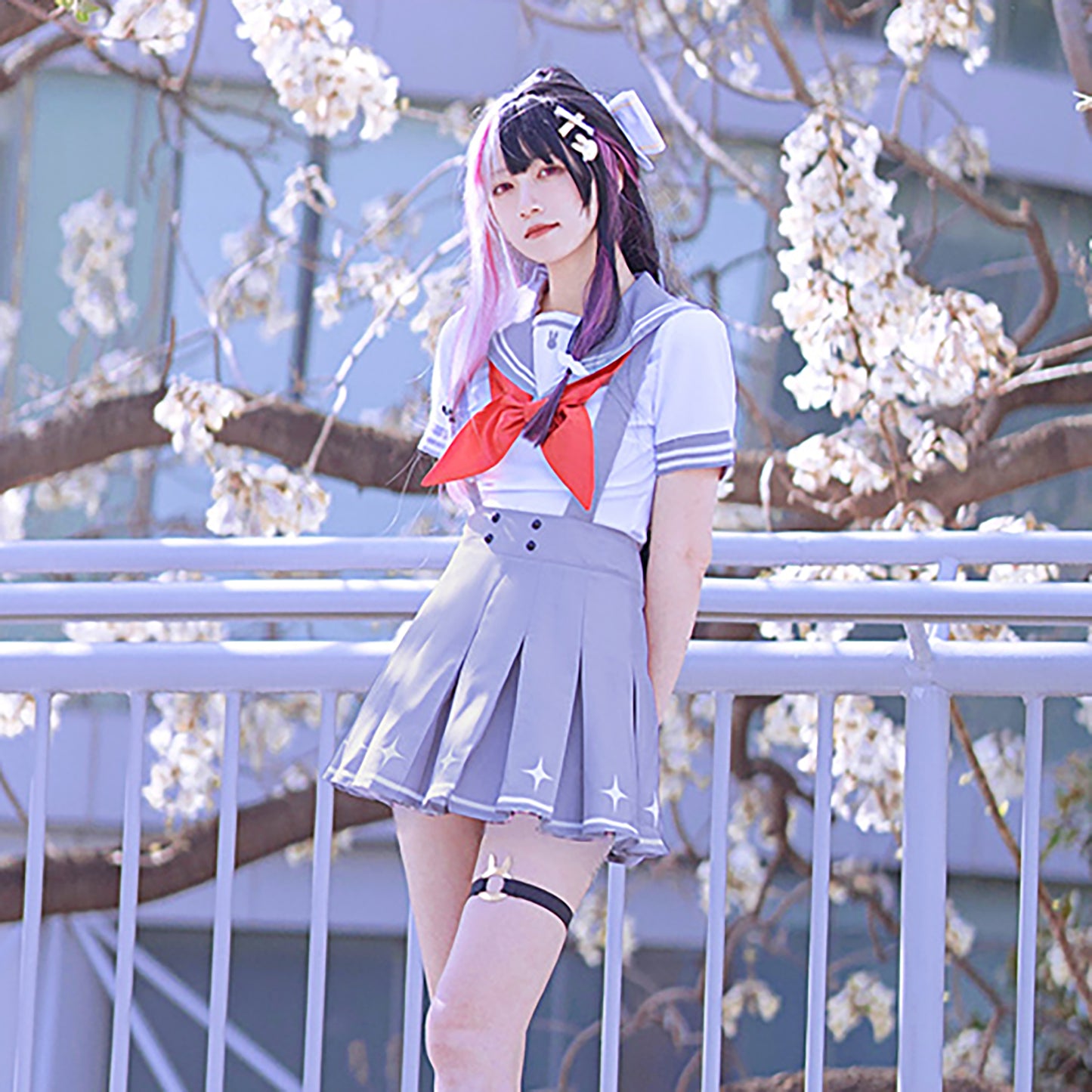 にじさんじ 夜見れな コスプレ 衣装 制服 セーラー服 カーディガンセット 学生服