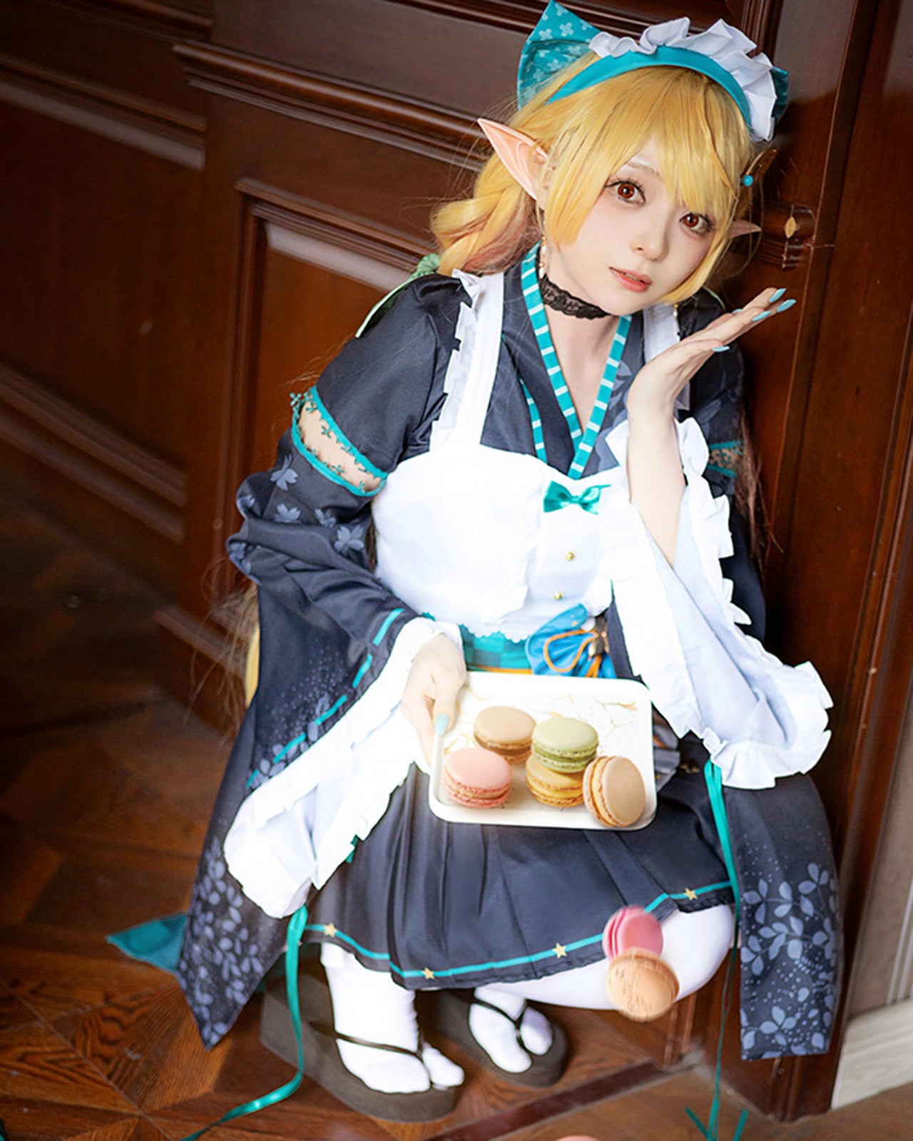 にじさんじ ぽむれいんぱふ コスプレ ハロウィン メイド服 Pomu Rainpuff