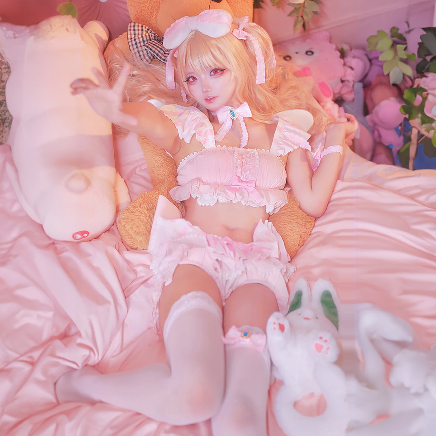 プリズマ☆イリヤ イリヤ コスプレ アニメ ハロウィン ルームウェア ピンク