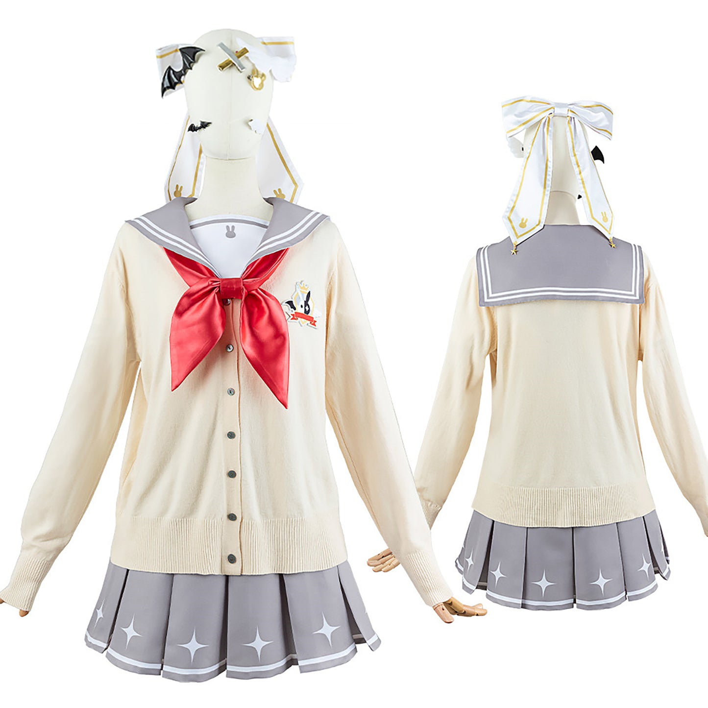 にじさんじ 夜見れな コスプレ 衣装 制服 セーラー服 カーディガンセット 学生服
