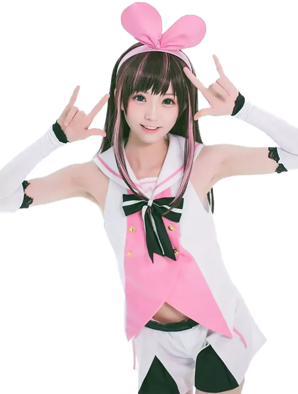 ウィッグ付き キズナアイ 風 コスプレ 衣装