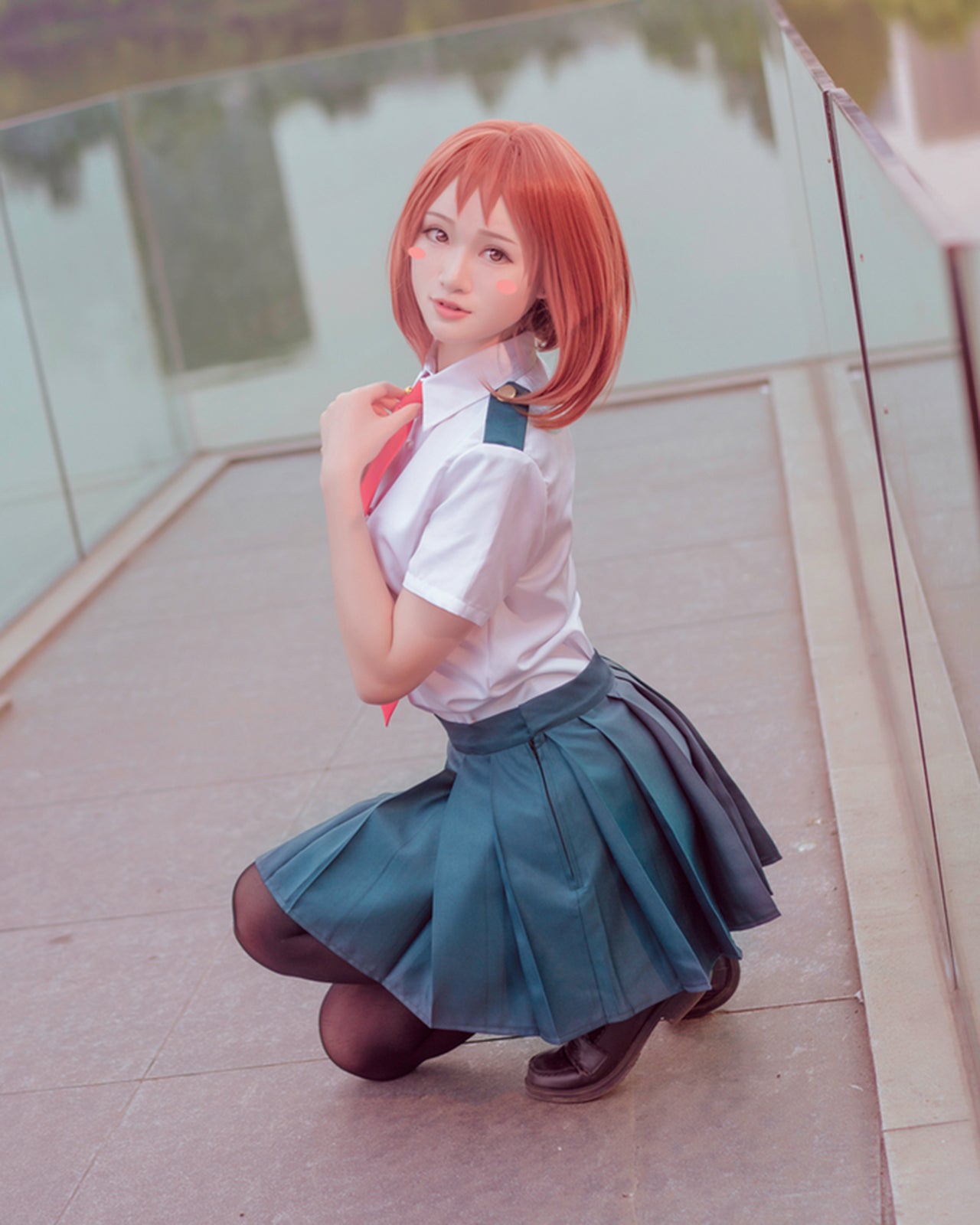 麗日お茶子制服セット（ウィッグ・リュック付き） - コスプレ