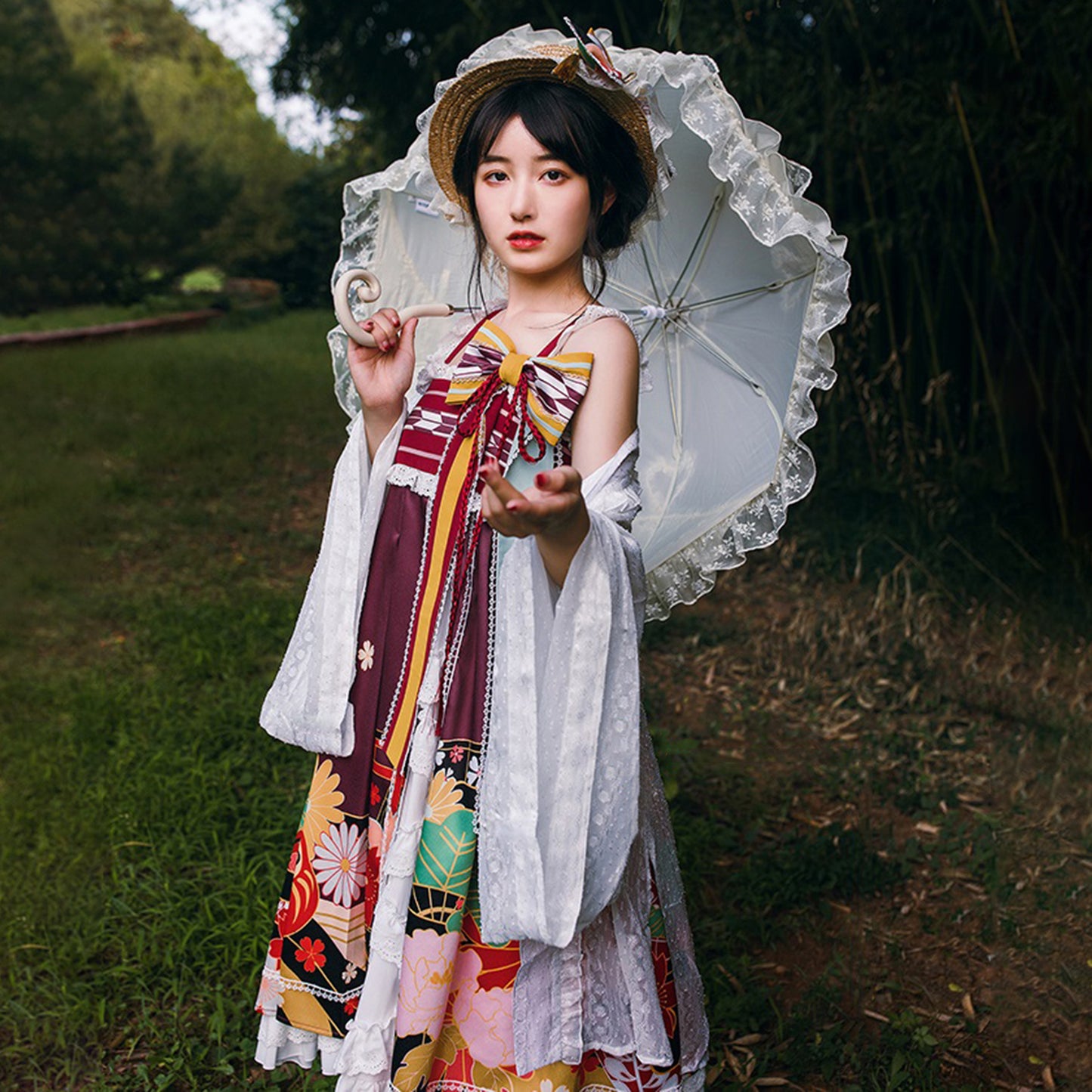 ロリータ 和ロリ 華ロリ ワンピース レディース レトロ モダン 袴