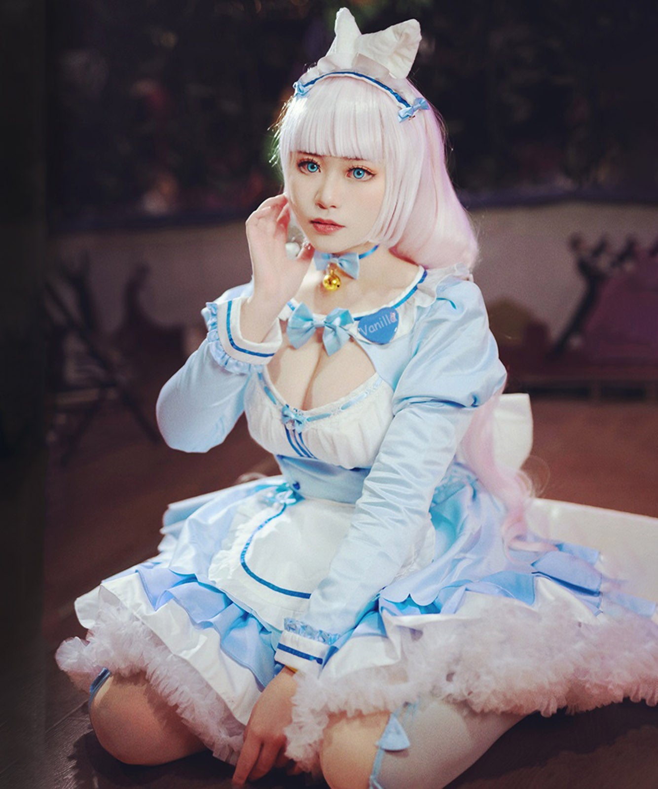 ネコぱら バニラ メイド服 コスプレ-