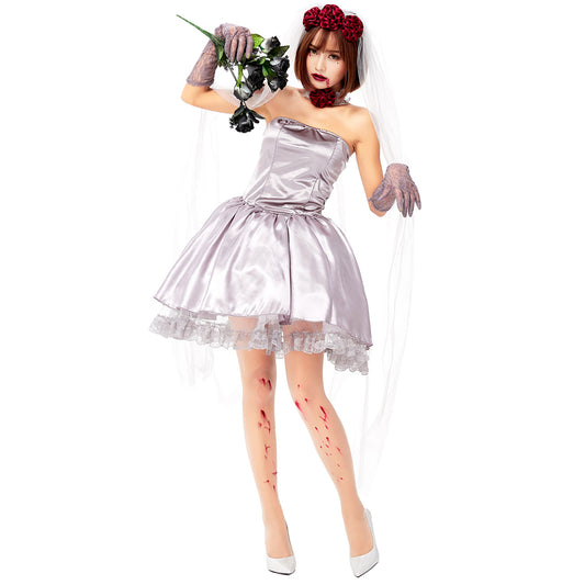 ゾンビ 花嫁 ハロウィン 衣装 コスプレ レディース ドレス