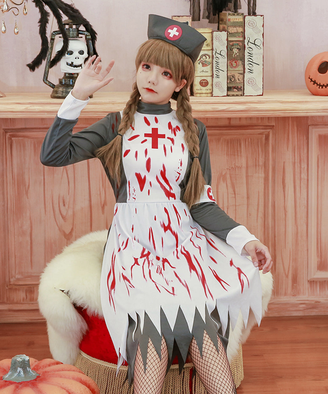 ゾンビ ナース ワンピース コスチューム ハロウィン