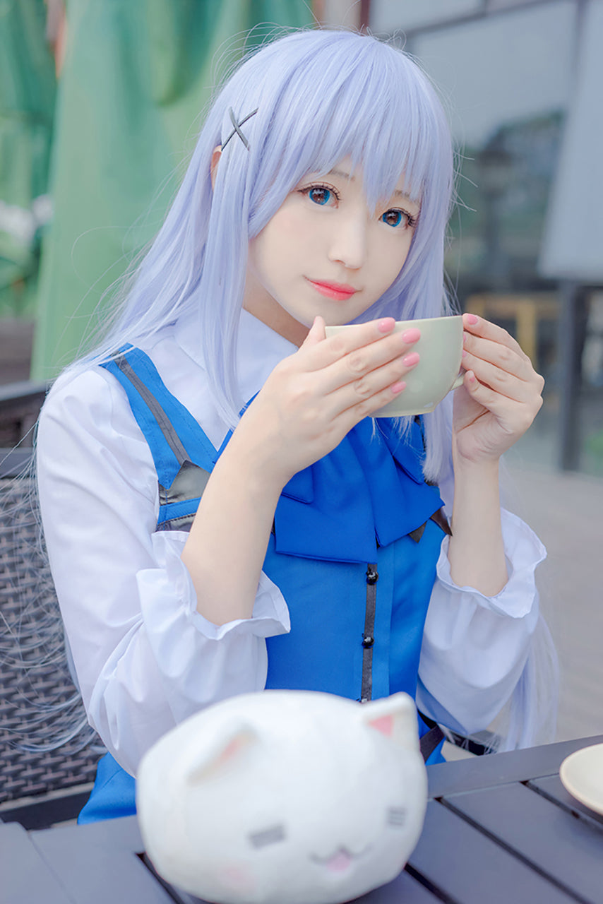 ウィッグ付き ご注文はうさぎですか? ごちうさ チノ 香風智乃 風 ラビットハウス 制服 コスプレ