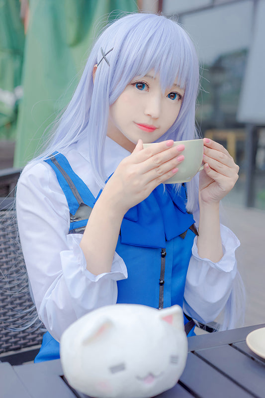 ウィッグ付き ご注文はうさぎですか? ごちうさ チノ 香風智乃 風 ラビットハウス 制服 コスプレ