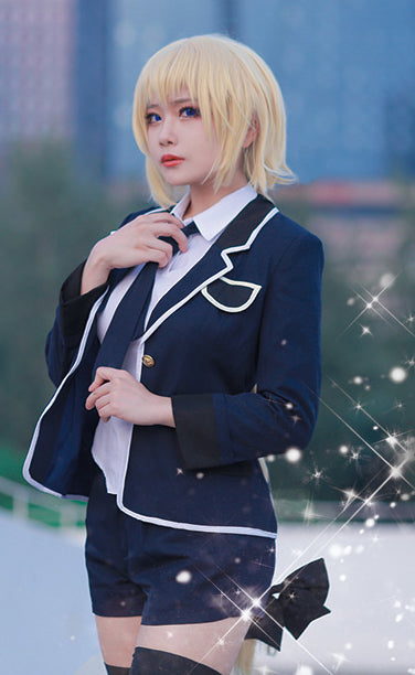 Fate Apocrypha ルーラー ジャンヌダルク 風 制服 コスプレ 衣装 ウィッグ付☆