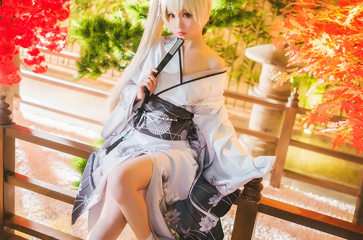 ウィッグ付 ヨスガノソラ 春日野穹 着物 白和服 コスプレ 衣装