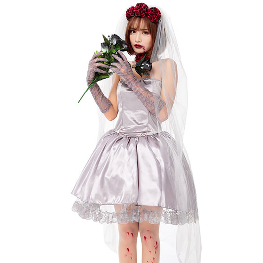ゾンビ 花嫁 ハロウィン 衣装 コスプレ レディース ドレス