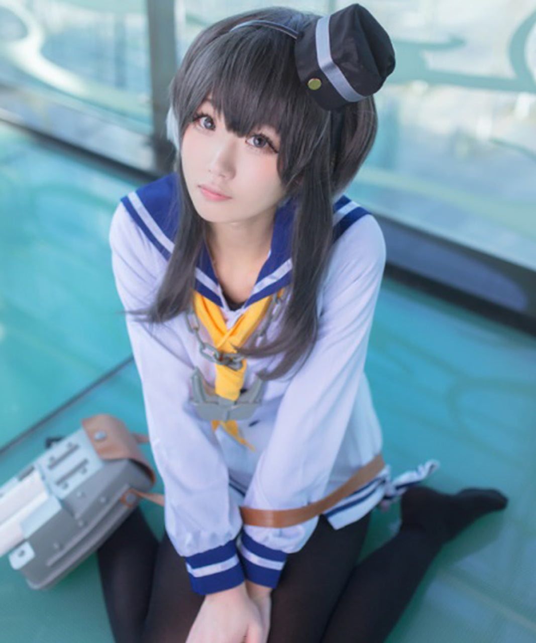 ウィッグ付 艦隊これくしょん 時津風 コスプレ 衣装 帽子付き