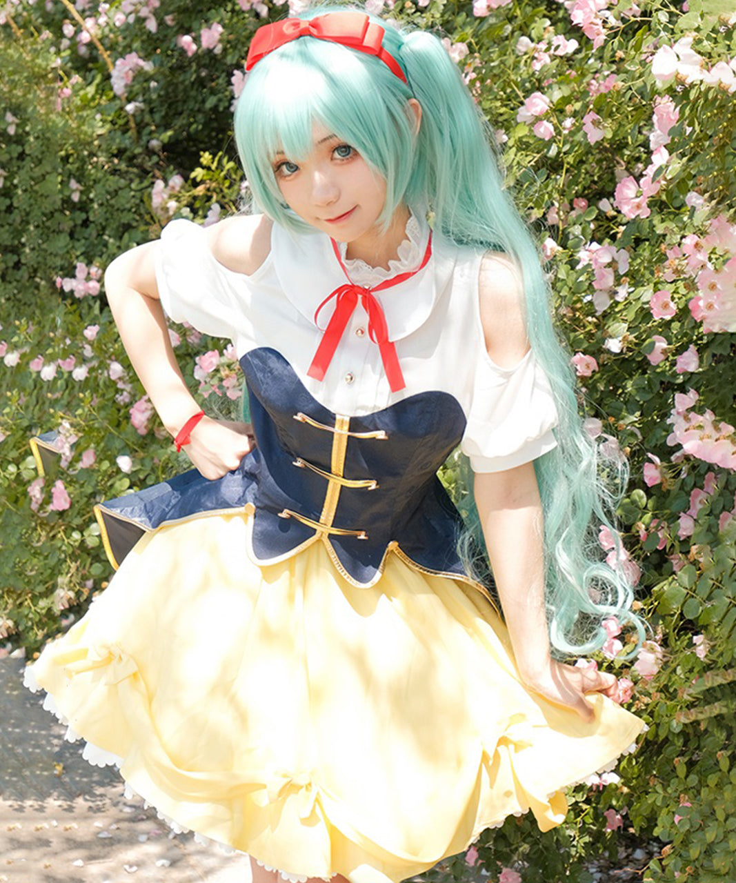 初音ミク コスプレ コスチューム ボカロ 童話 ワンピース 白雪姫