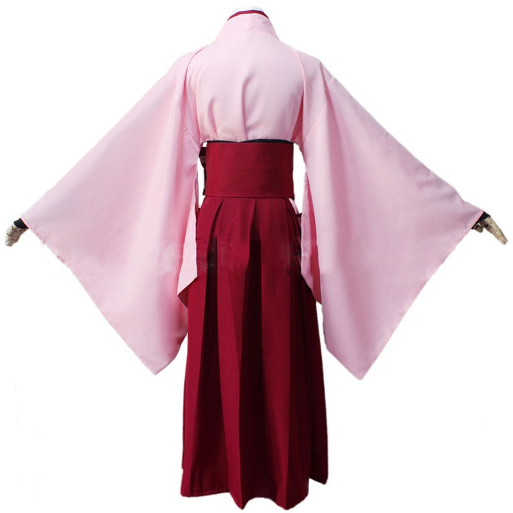 ウィッグ付き 沖田総司 桜セイバー 風 コスプレ 衣装 ピンク 袴