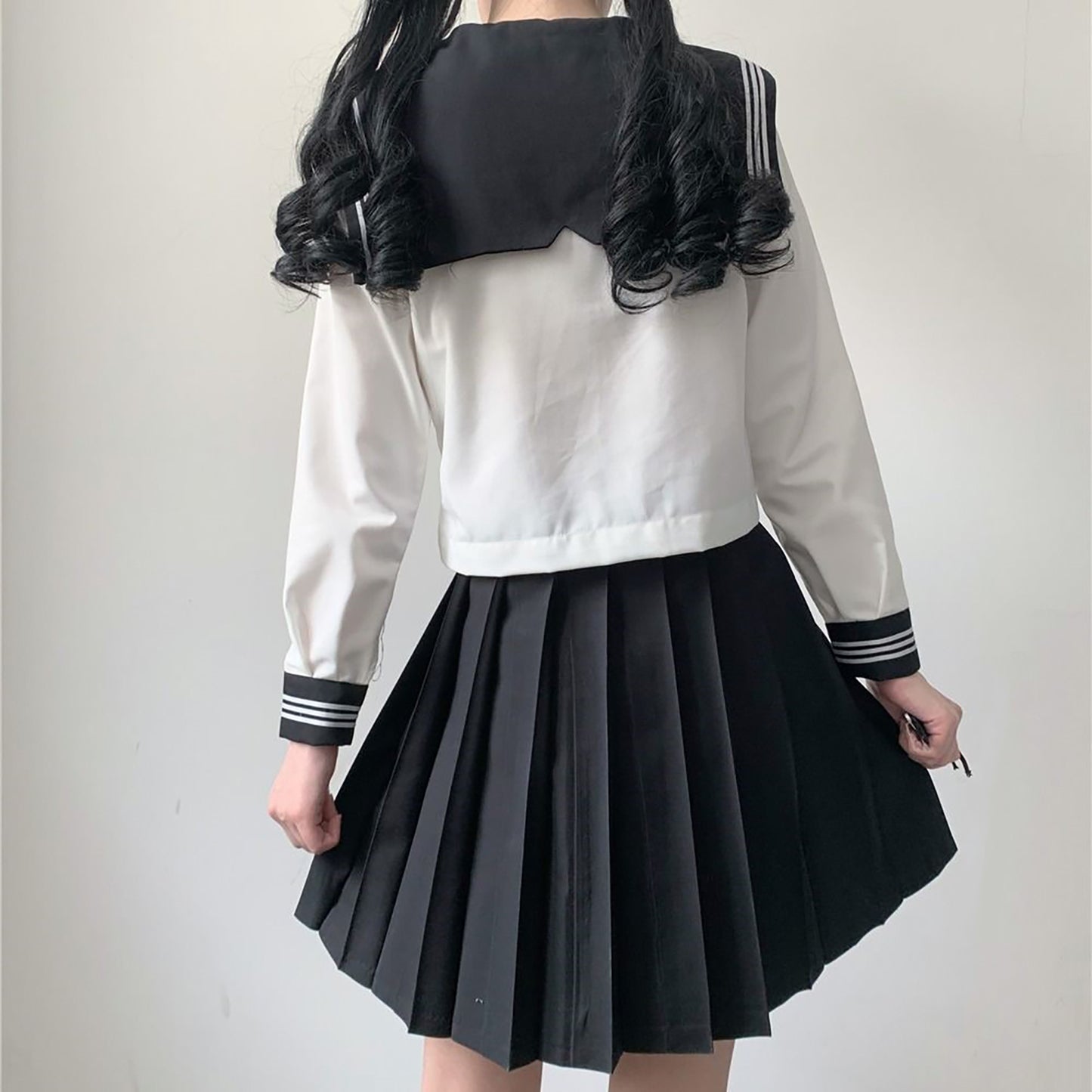 セーラー服 コスプレ 制服 学生服 女子高生 JK 長袖 四角襟 ハロウィン イベント 文化祭