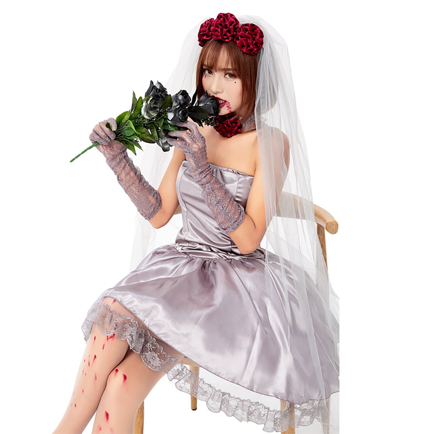 ゾンビ 花嫁 ハロウィン 衣装 コスプレ レディース ドレス