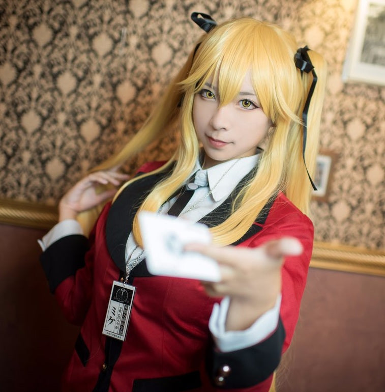 ウィッグ付き 賭ケグルイ 早乙女 芽亜里 メアリ 風 制服 コスプレ 衣装