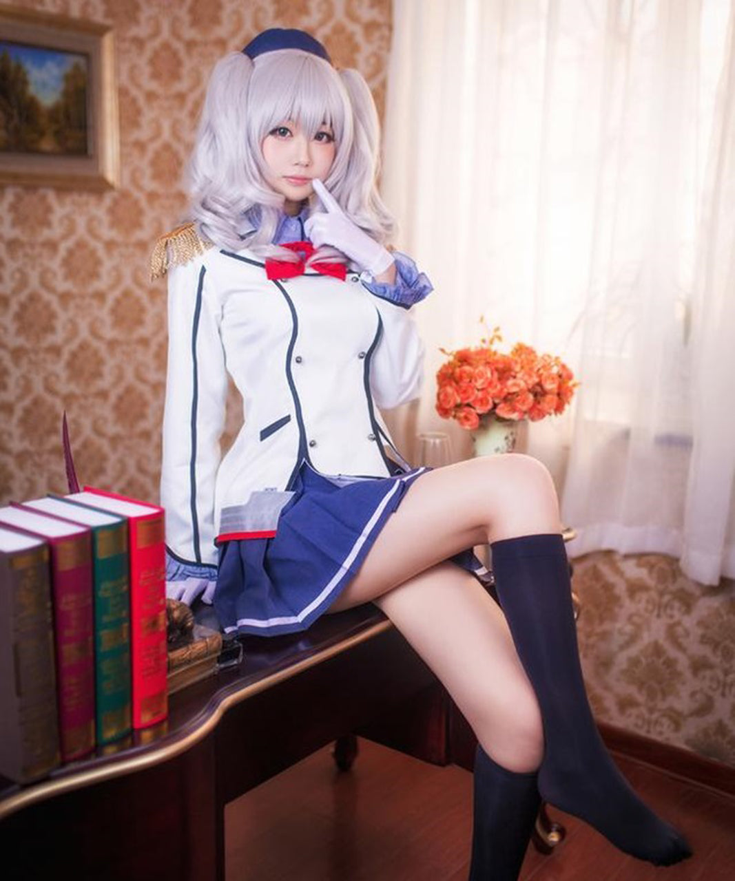 艦隊これくしょん 鹿島 風 コスプレ 衣装 ウィッグ付 制服 艦娘 艦これ