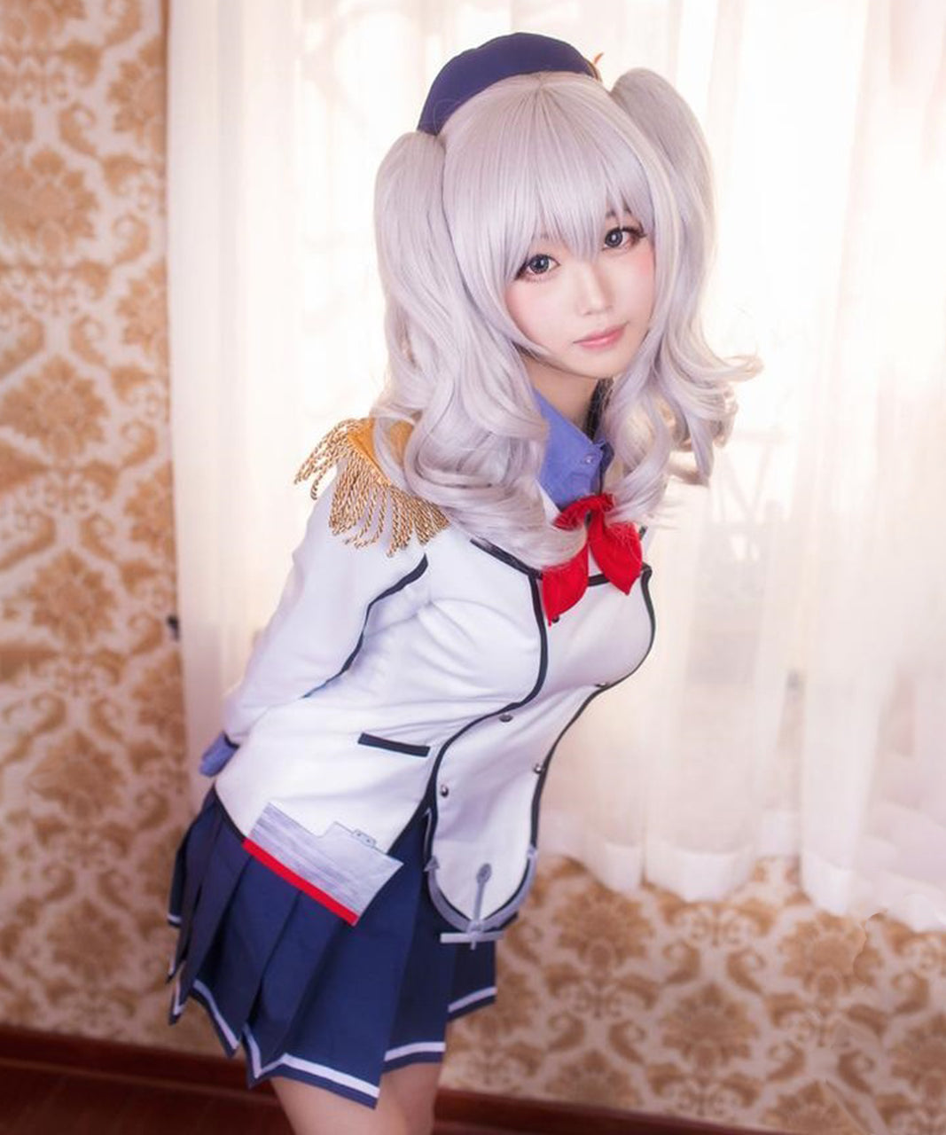 艦隊これくしょん 鹿島 風 コスプレ 衣装 ウィッグ付 制服 艦娘 艦これ