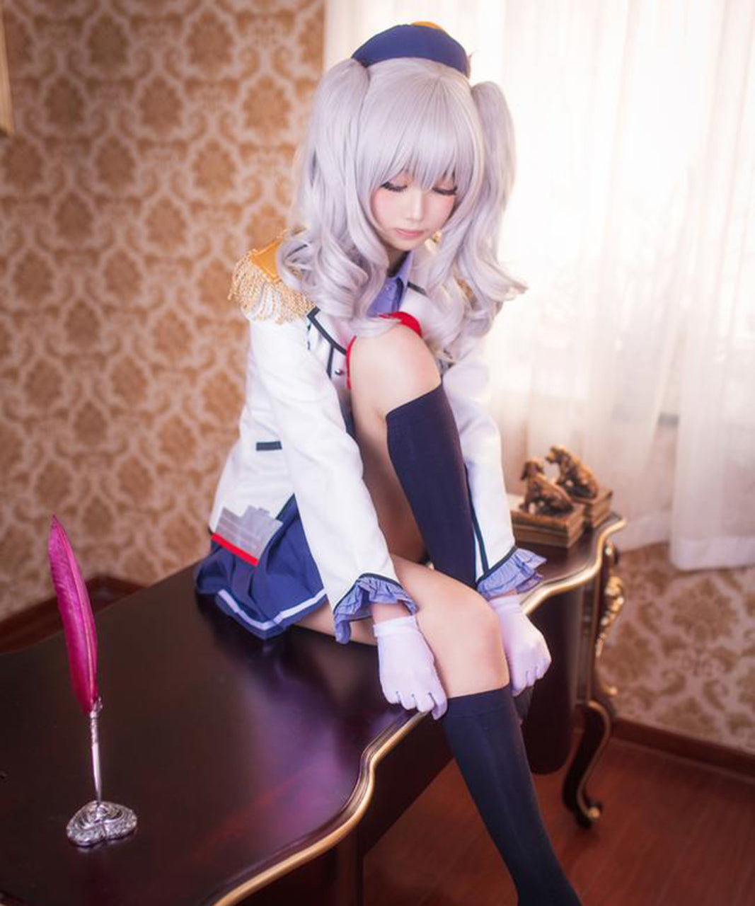 艦隊これくしょん 鹿島 風 コスプレ 衣装 ウィッグ付 制服 艦娘 艦これ