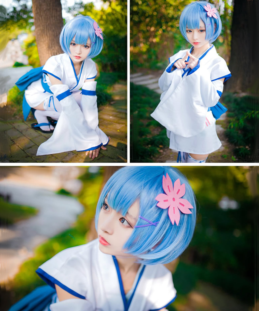 Re:ゼロから始める異世界生活 レム ラム 風 幼少期 子供時代 和服 着物 コスプレ 衣装 リゼロ