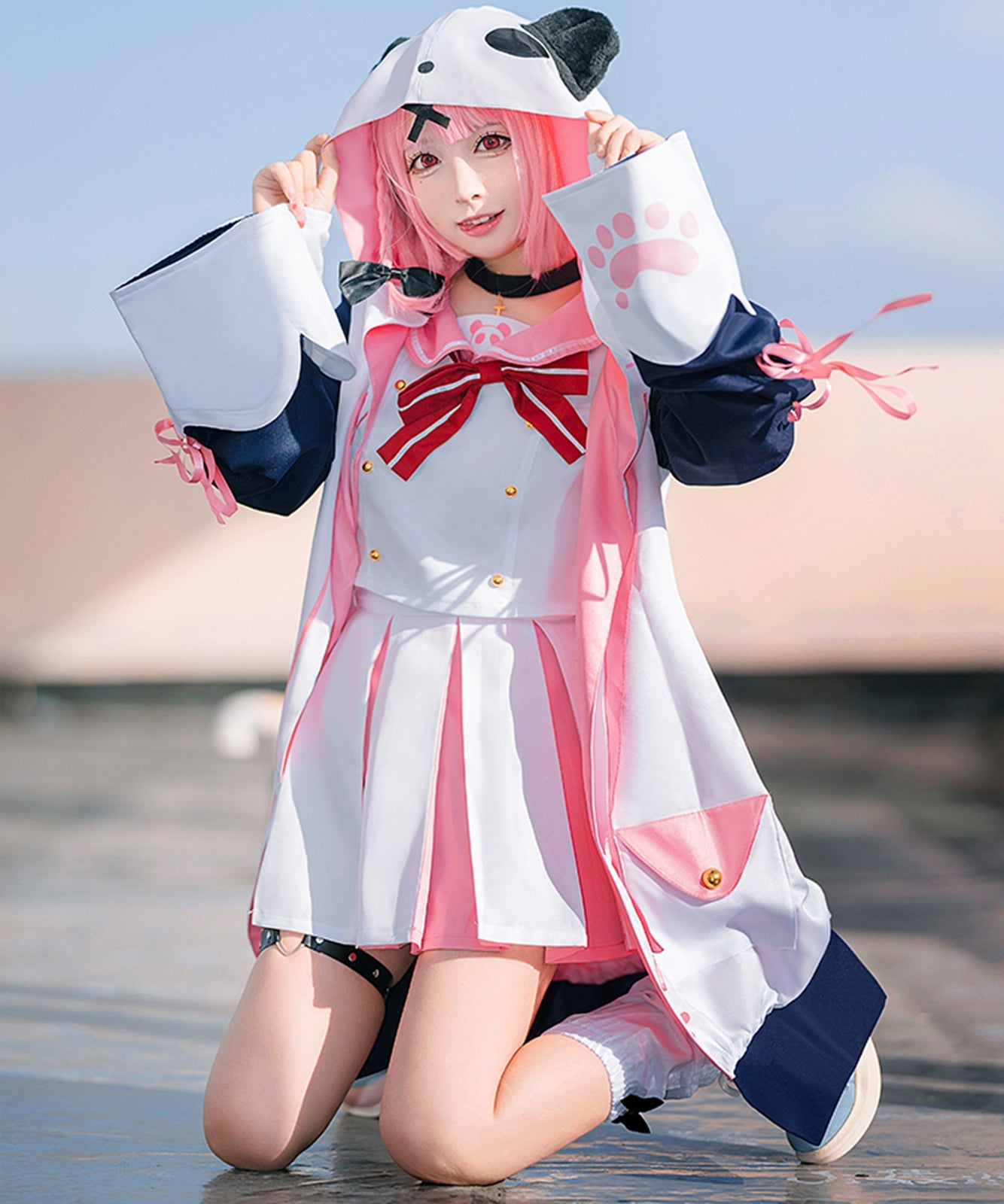 初音ミク バニーガール 白うさぎ コスプレ衣装 ウィッグ付き もこもこ