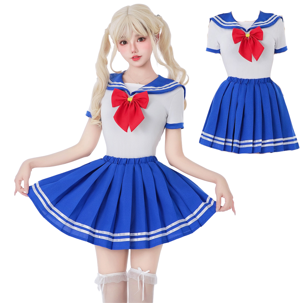 セーラー服 コスプレ 衣装 レディース 制服風 王道スタイル　セーラームーン　ハロウィン　仮装