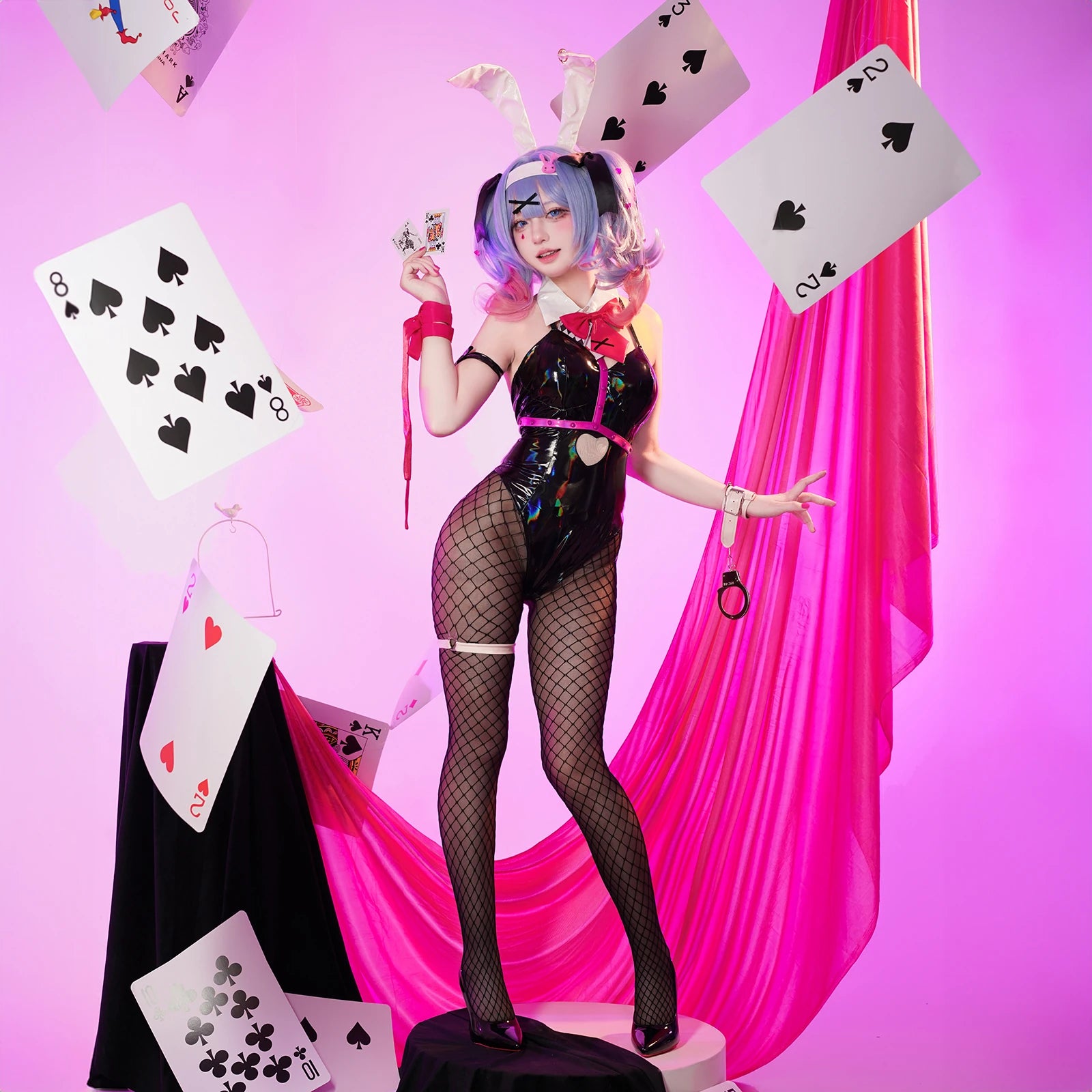 初音ミク バニーガール コスプレ衣装 ウィッグ付き　大人用