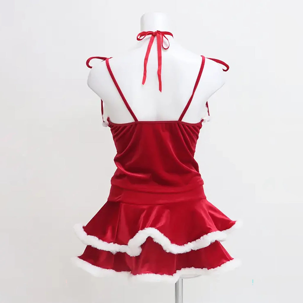 うさ耳サンタ コスチューム レディース Mサイズ レースアップ クリスマス
