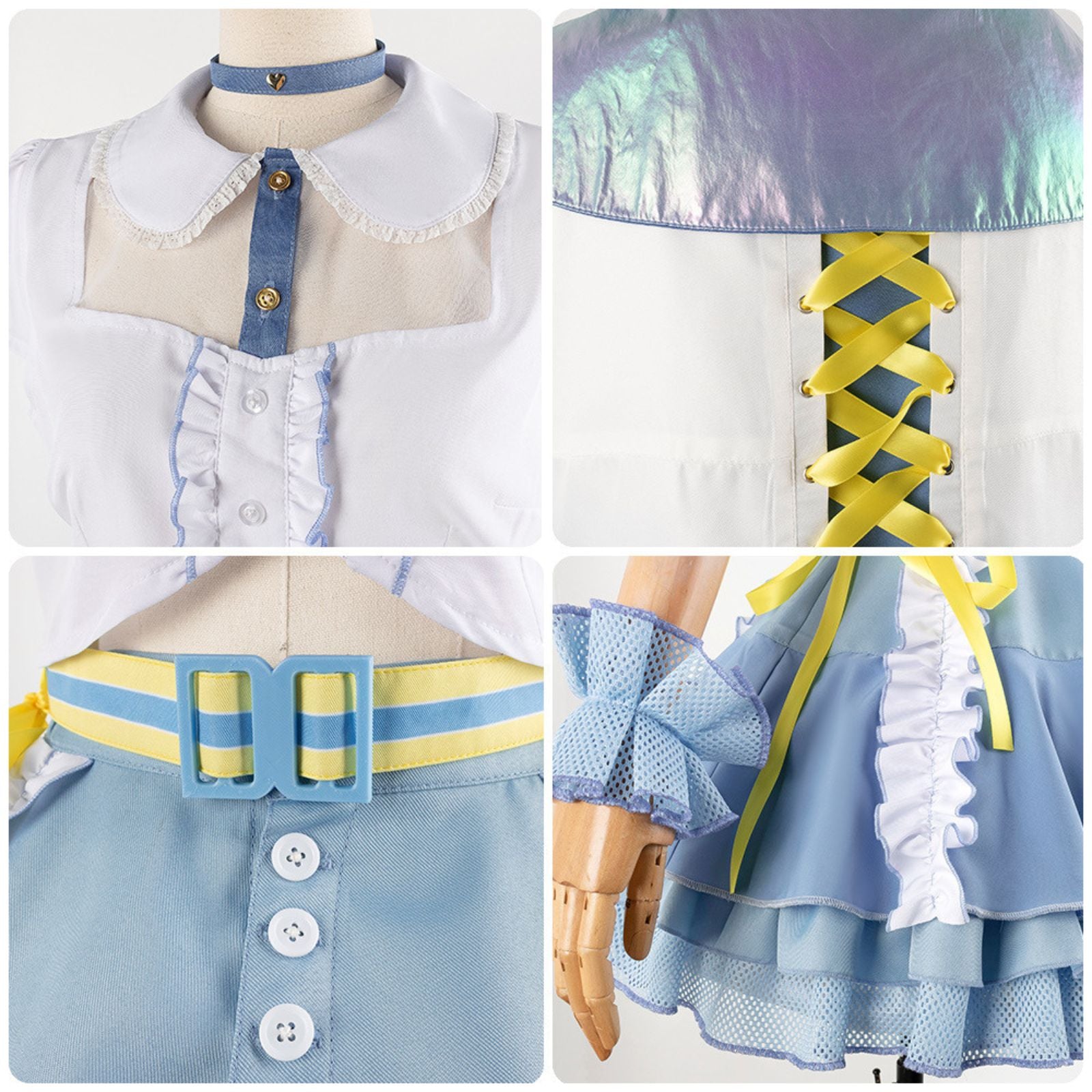 藤田ことね コスプレ衣装 ディテール フリル カフス チョーカー カチューシャ 髪飾り