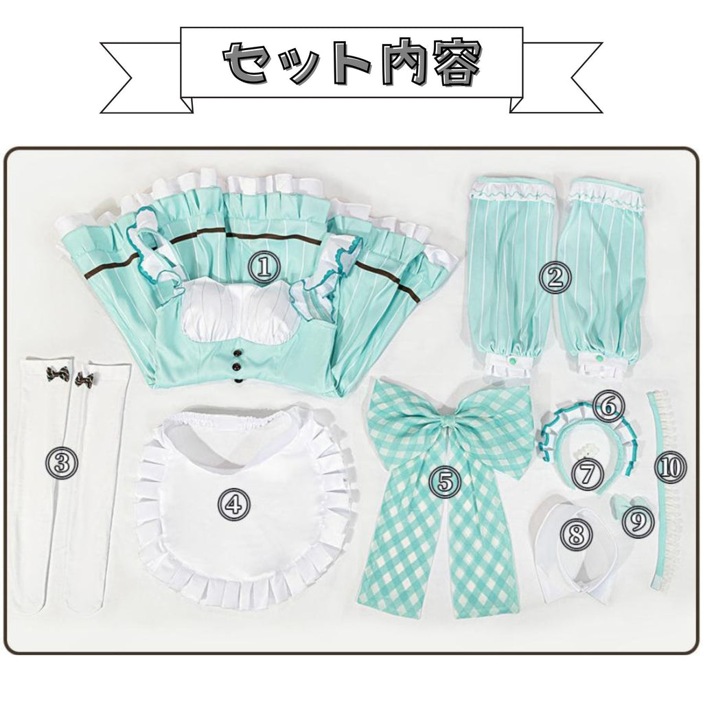 愛スクリーム コスチューム カチューシャ・ヘアピン小物セット