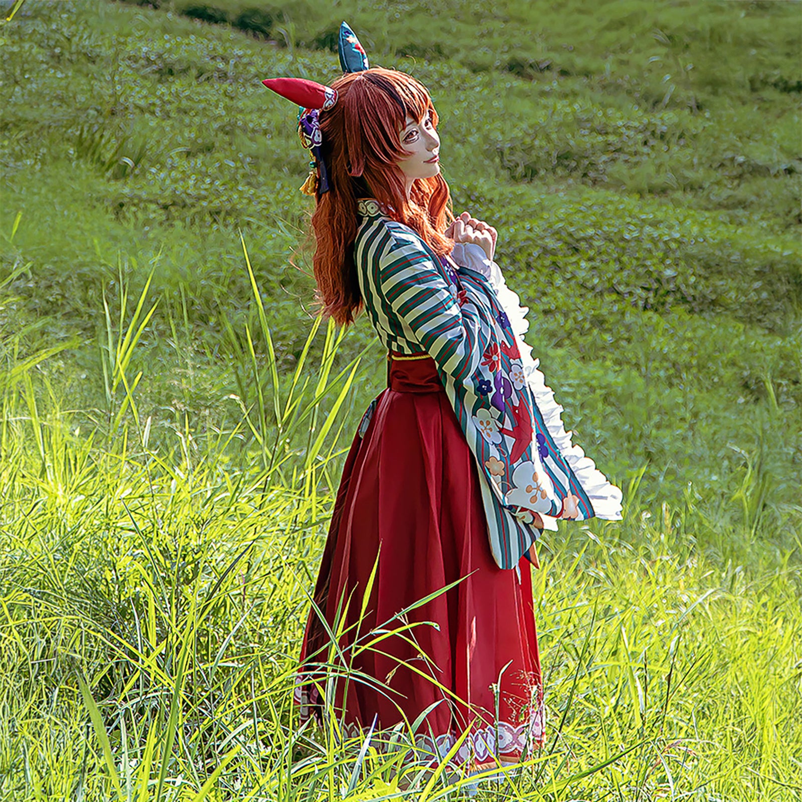 ウマ娘 ナイスネイチャ コスプレ ハロウィン アニメ 袴 振袖