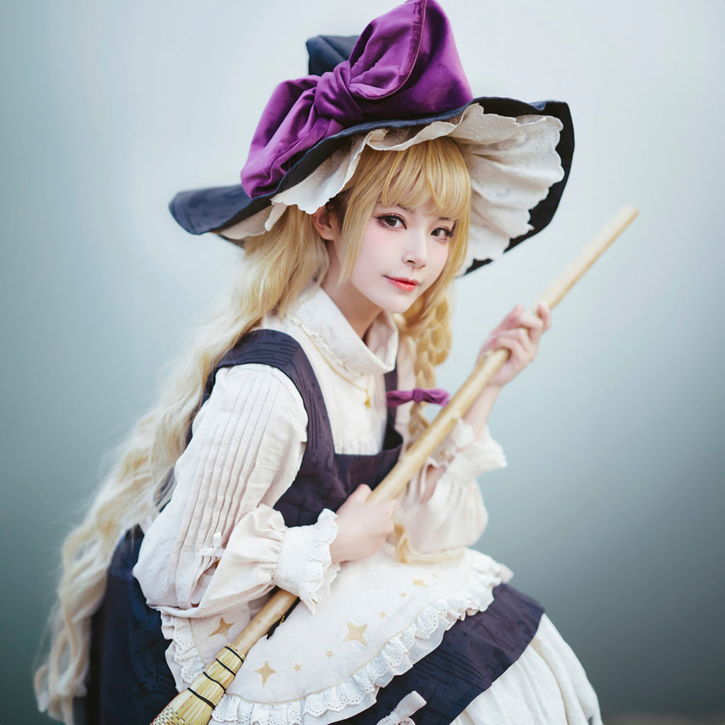 霧雨魔理沙風 コスプレ衣装 ワンピースセット 正面画像 東方プロジェクト　東方Project