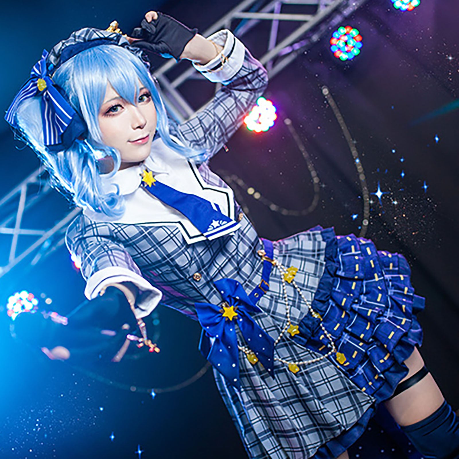 星街すいせい アイドル コスチューム コスプレ 衣装　フリルスカート