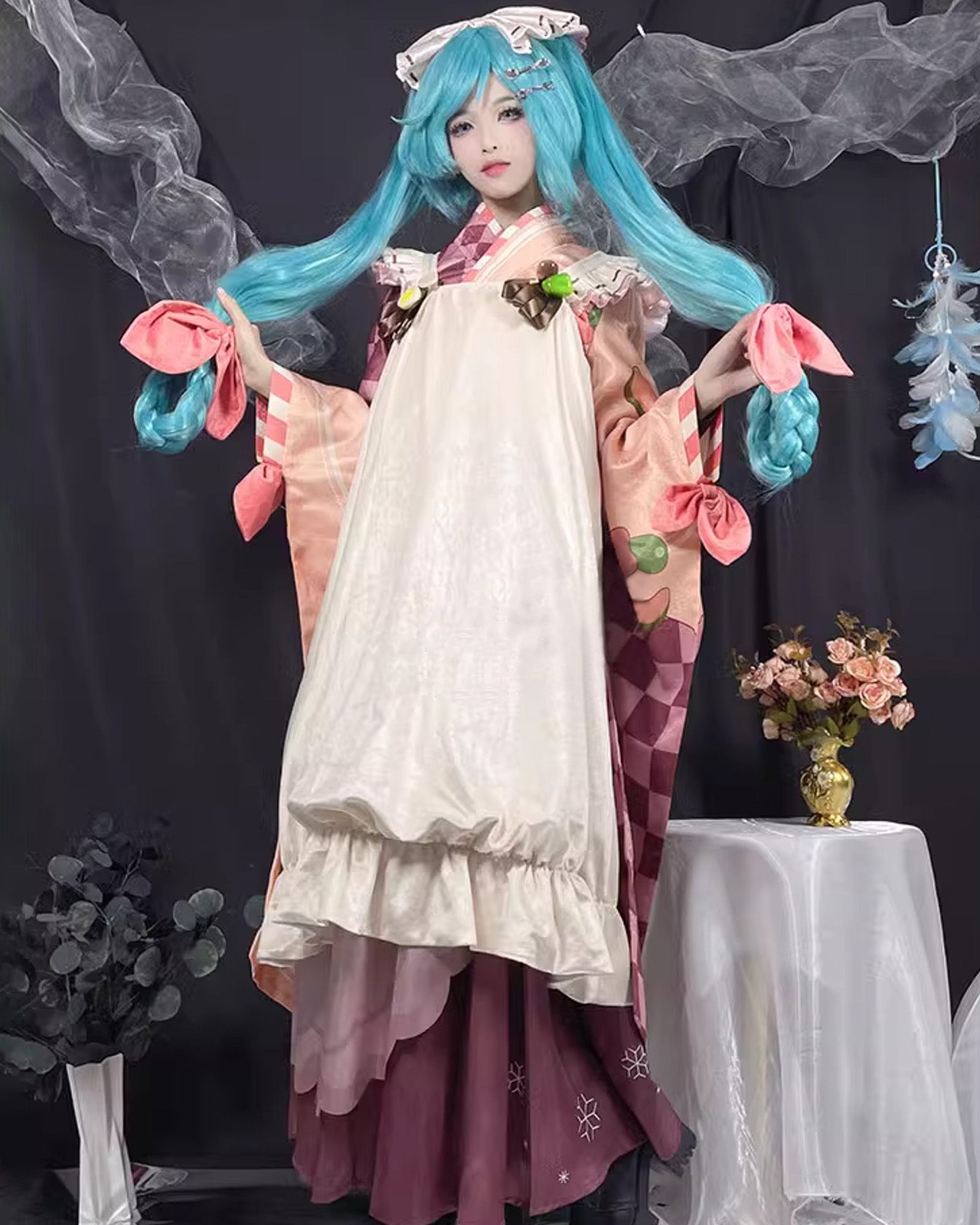 初音ミク 和装 袴 雪ミク2024 コスチューム  コスプレ衣装