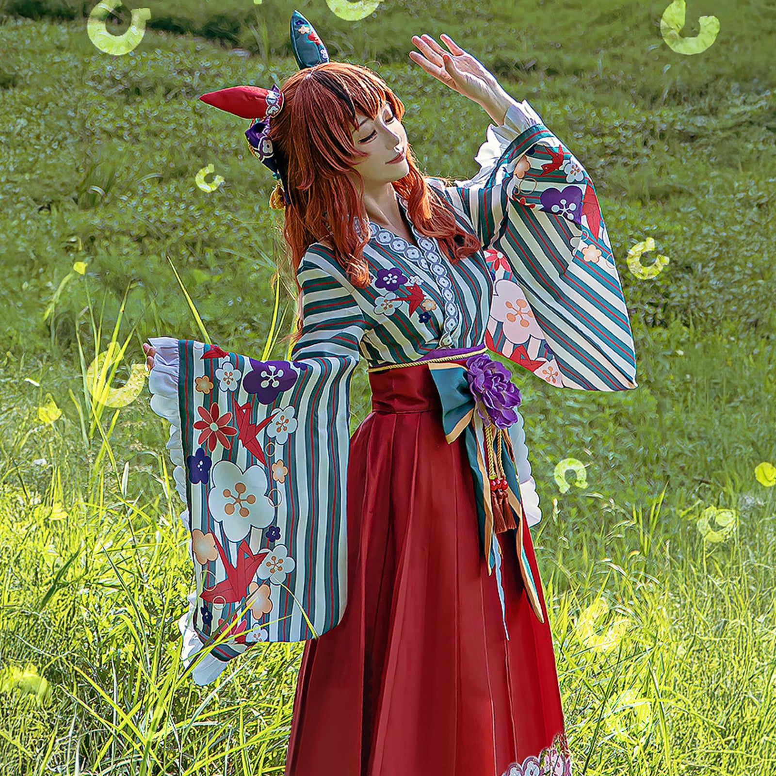 ウマ娘 ナイスネイチャ コスプレ ハロウィン アニメ 袴 振袖