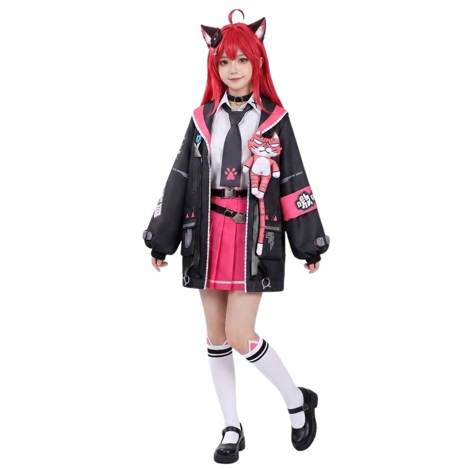 NTE ナナリ コスプレ 衣装 ウィッグ付き フルセット｜ネバエバ ゲームキャラクター 猫 ハロウィン イベント レディース Mサイズ