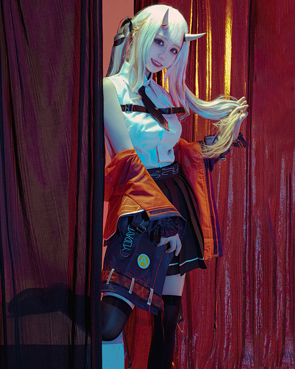 ホロライブ 百鬼あやめ コスプレ レディース ハロウィン 鬼娘 私服